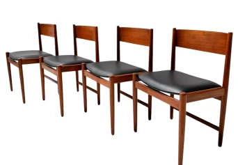 Four Mid-Century Modern Dining Room Chairs by Kurt Østervig for Sibast, 1960s